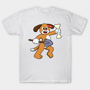 Dog with Bone & Shovel T-Shirt